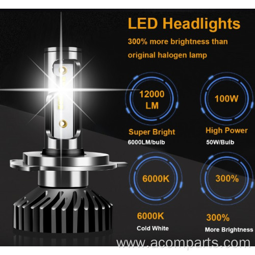 Car Headlight LED Bulb 12000LM Auto Fog Light